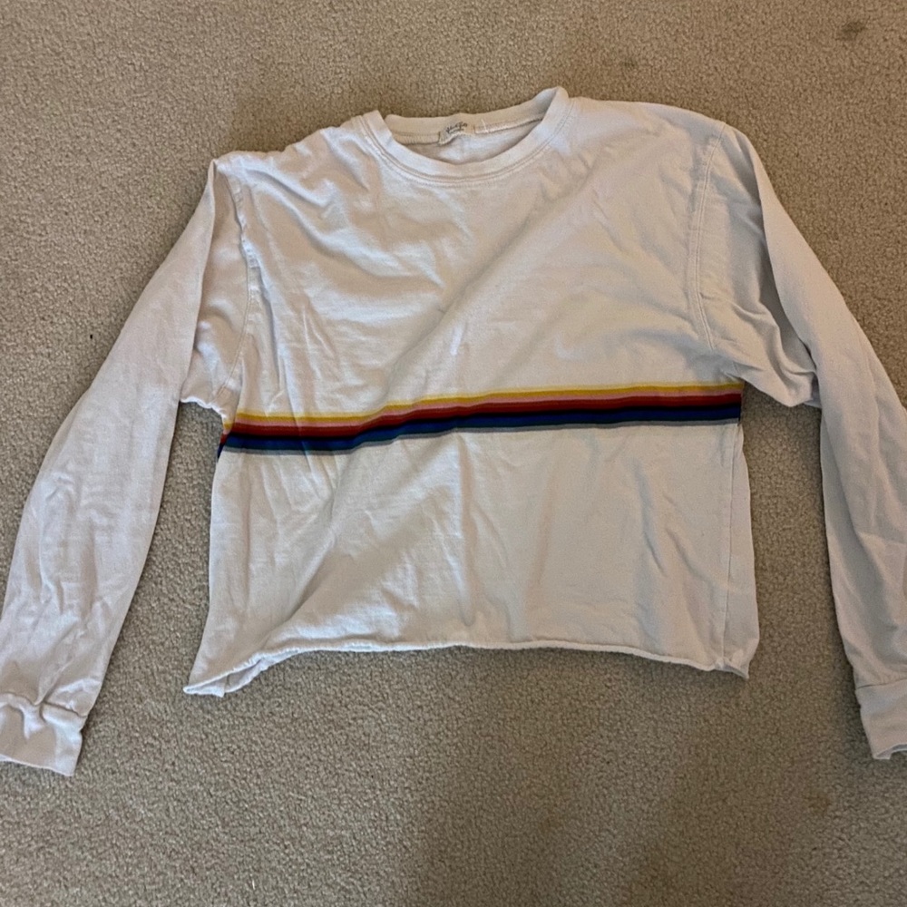 Long sleeve white brandy Melville tee